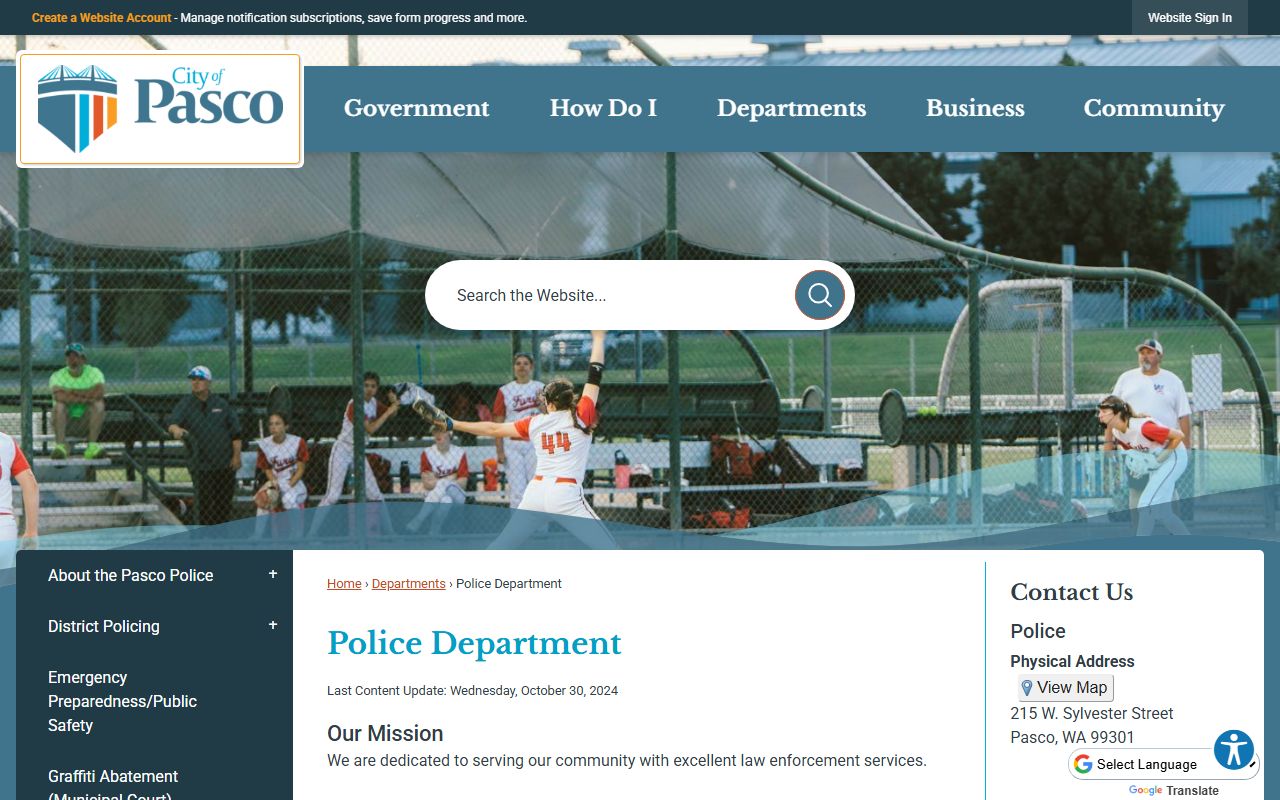 Pasco busted mugshots and police department records page