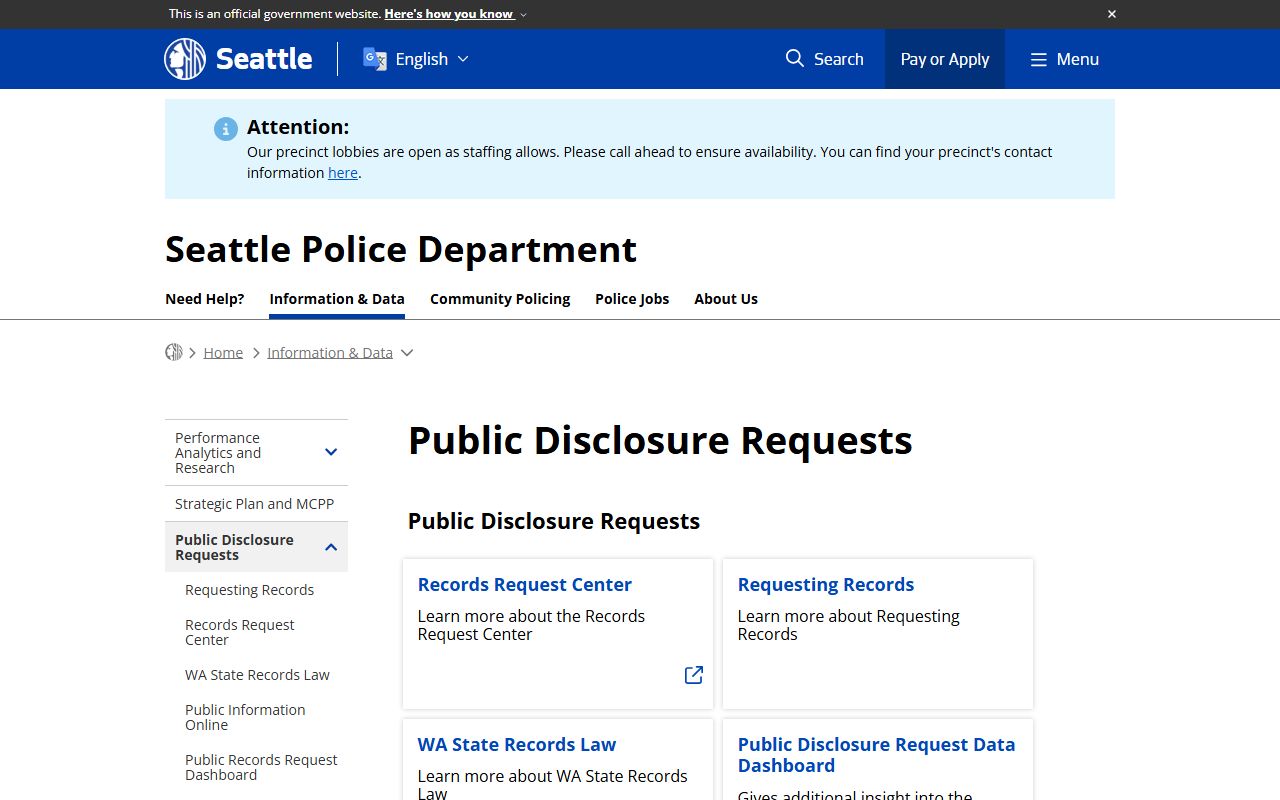 Seattle busted mugshots and police records request portal