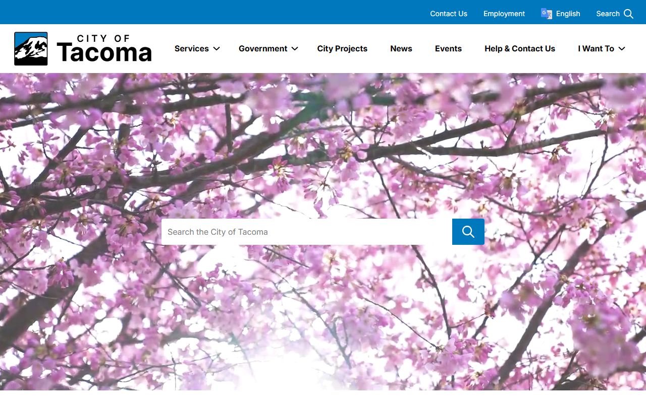 Tacoma city homepage and busted mugshots links