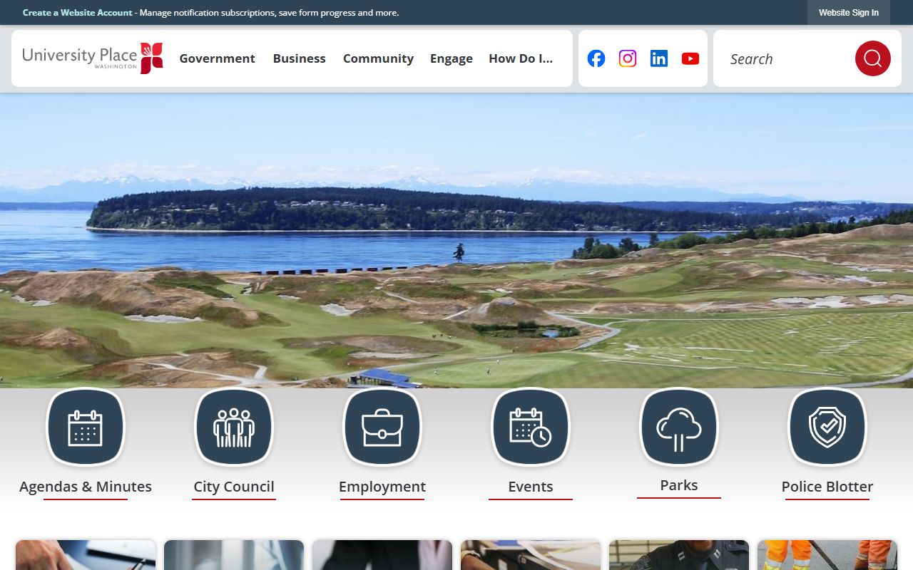 University Place busted mugshots and city homepage
