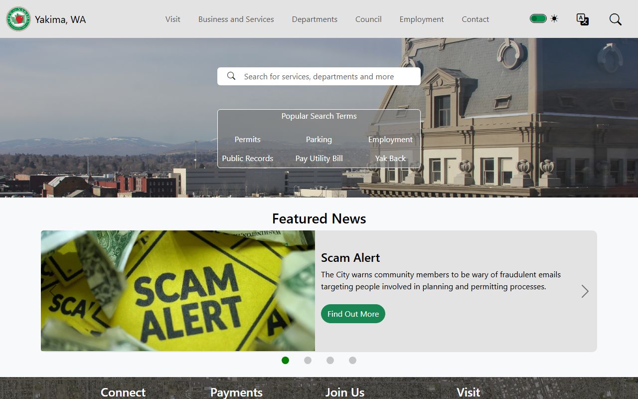 Yakima busted mugshots and city homepage