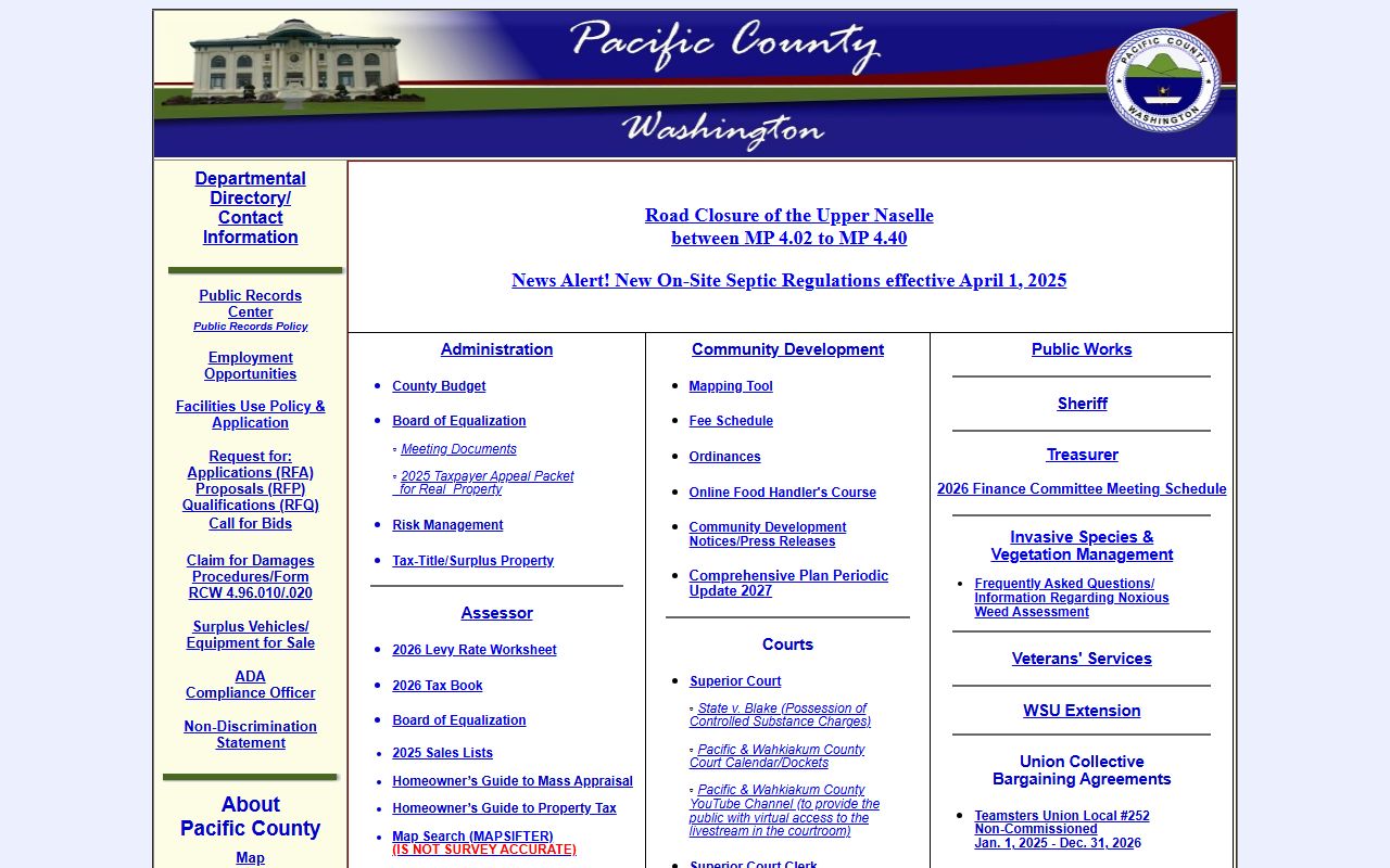 Pacific County homepage busted mugshots jail roster