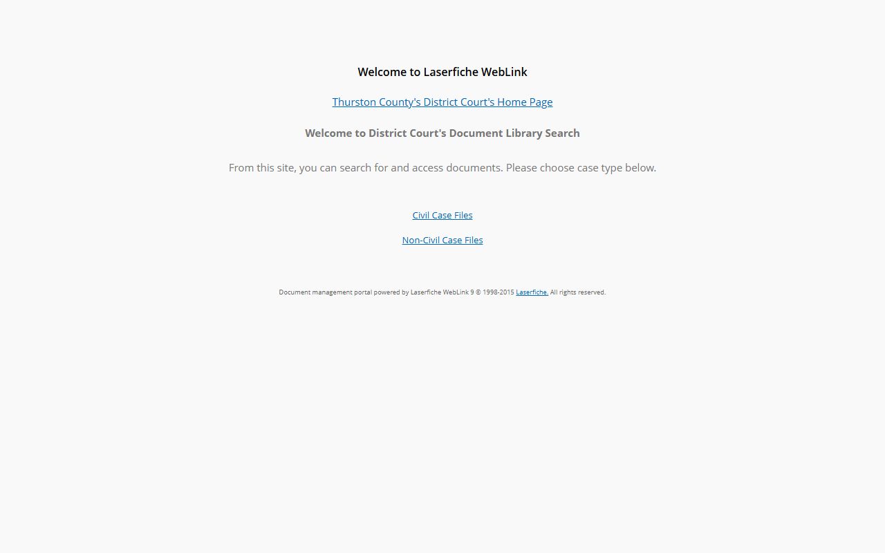 Thurston County district court records portal for busted mugshots and traffic cases