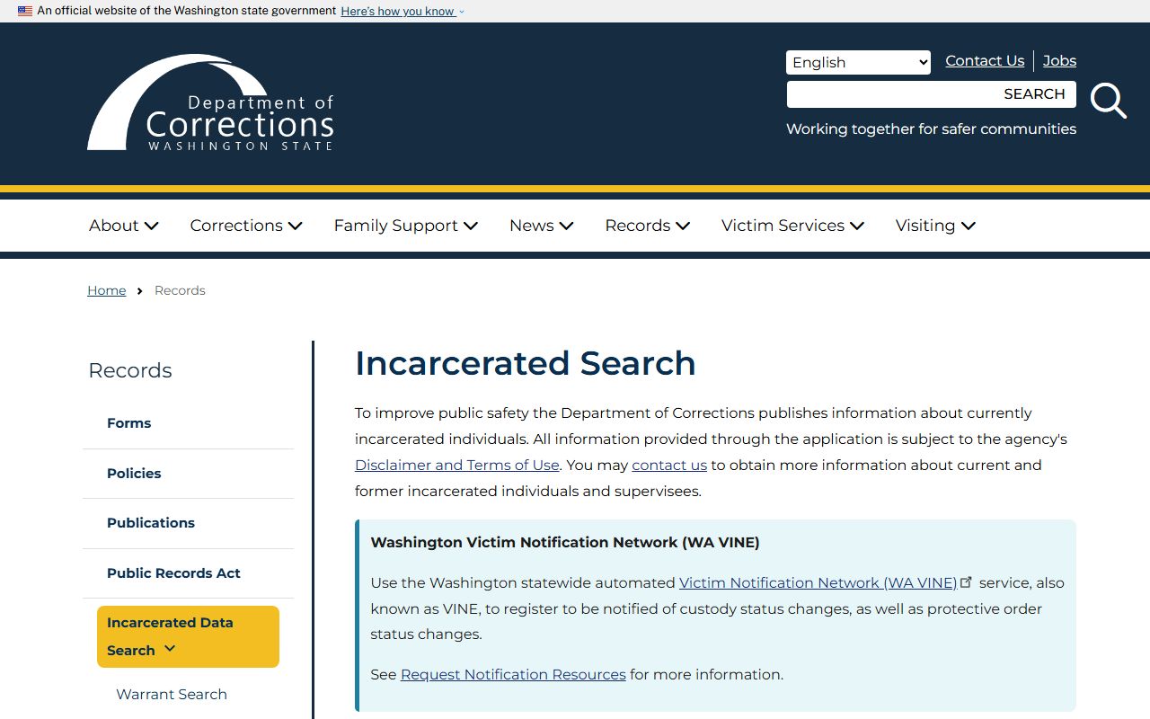 Washington Busted Mugshots DOC incarcerated search