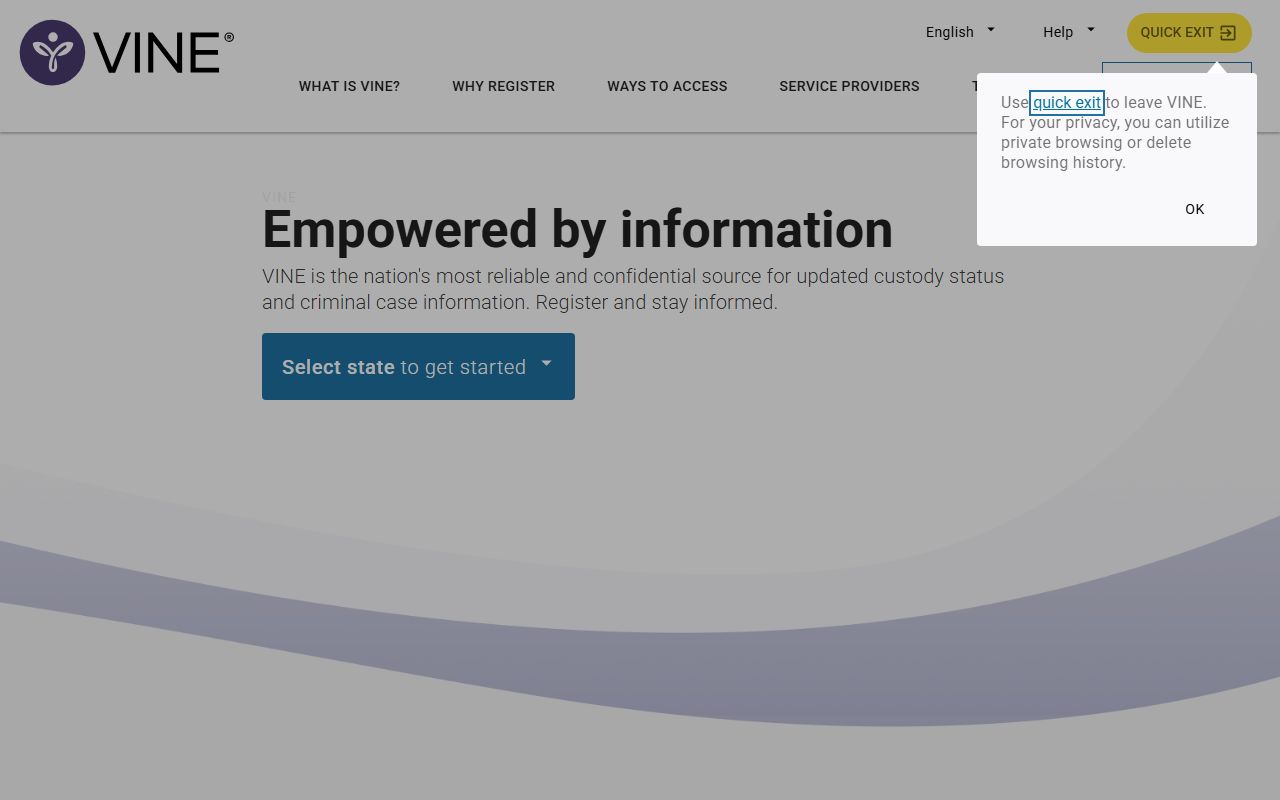 Washington Busted Mugshots VINE victim notification