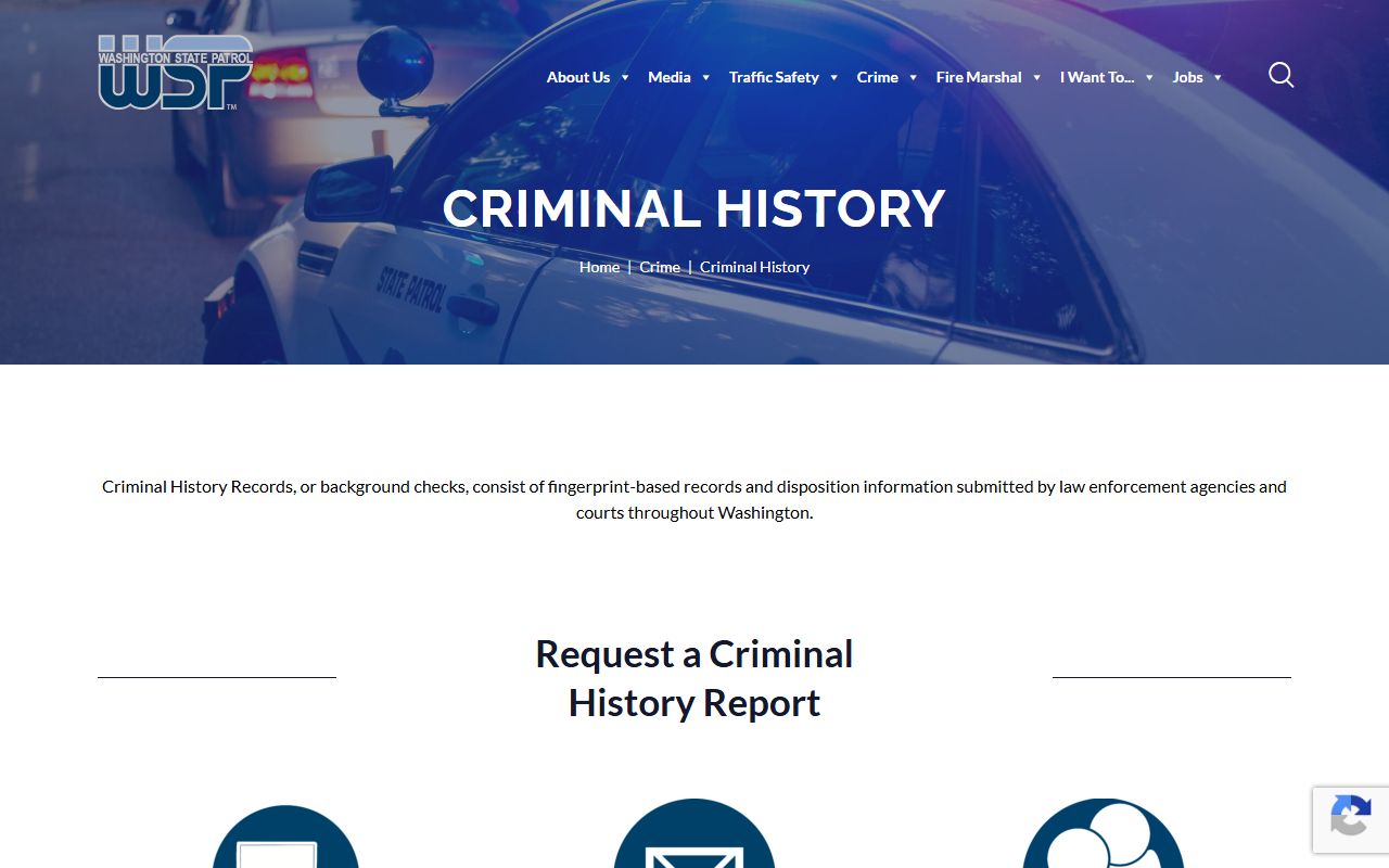 Washington Busted Mugshots WSP criminal history check